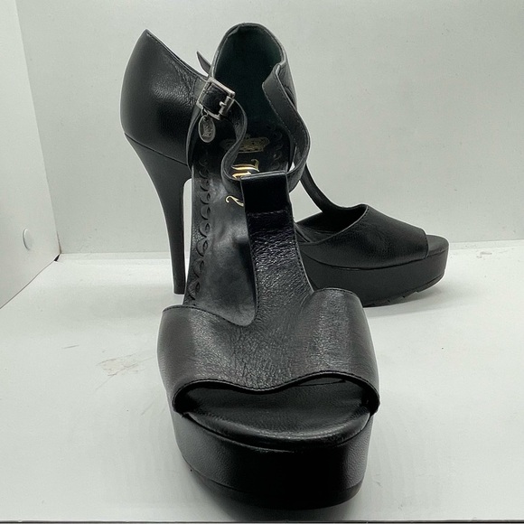 Juicy Couture Black Peep-Toe Heels - Picture 3 of 6